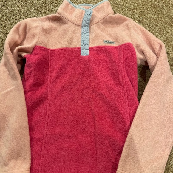 Columbia Pink Kids Fleece Pullover - Picture 1 of 2